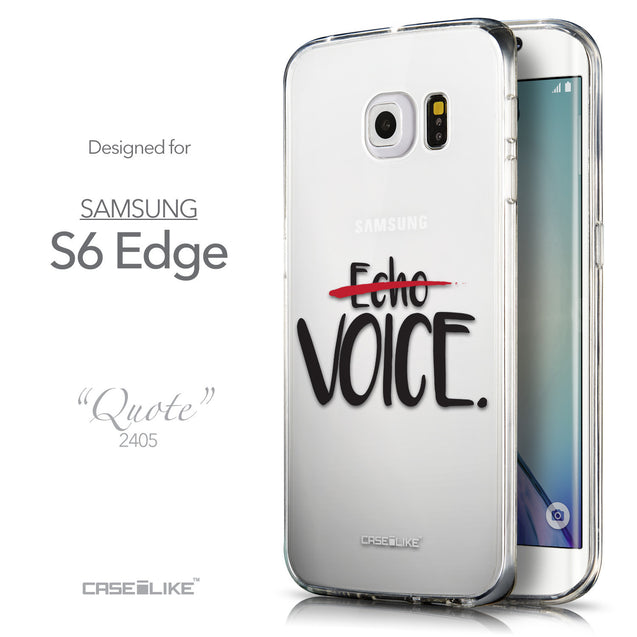 Front & Side View - CASEiLIKE Samsung Galaxy S6 Edge back cover Quote 2405