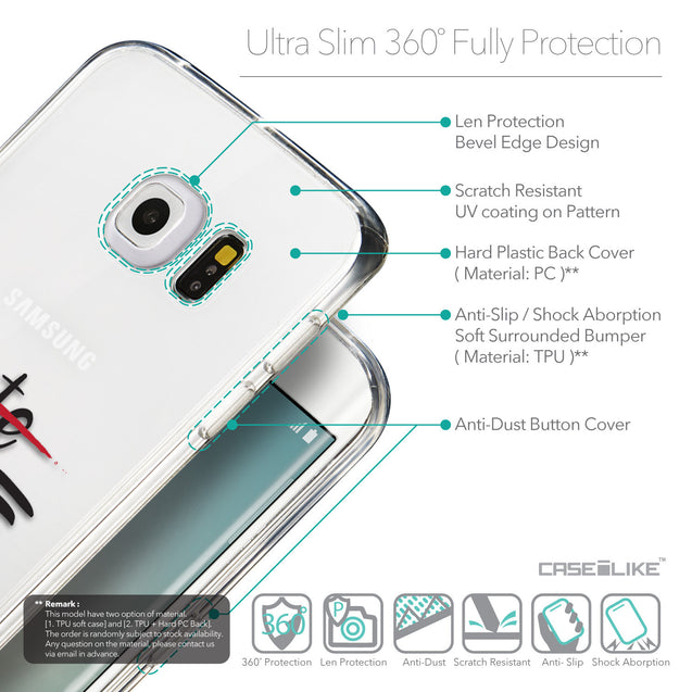 Details in English - CASEiLIKE Samsung Galaxy S6 Edge back cover Quote 2406