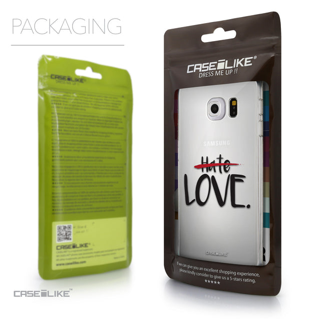 Packaging - CASEiLIKE Samsung Galaxy S6 Edge back cover Quote 2406