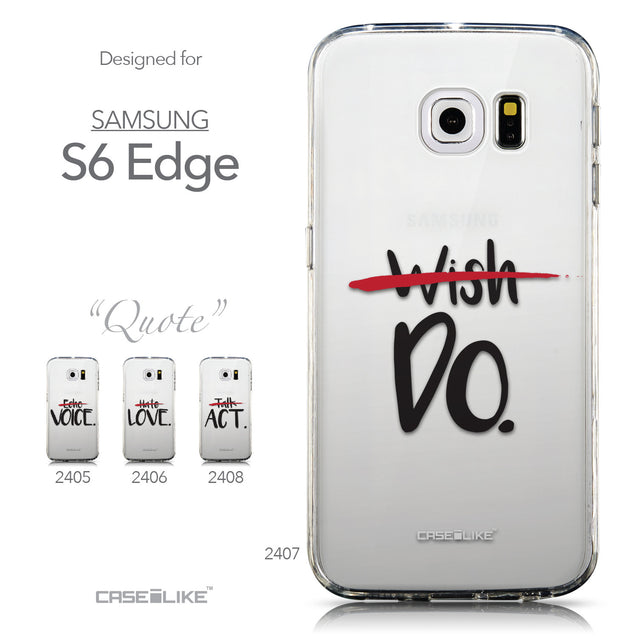 Collection - CASEiLIKE Samsung Galaxy S6 Edge back cover Quote 2407
