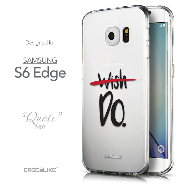 Front & Side View - CASEiLIKE Samsung Galaxy S6 Edge back cover Quote 2407