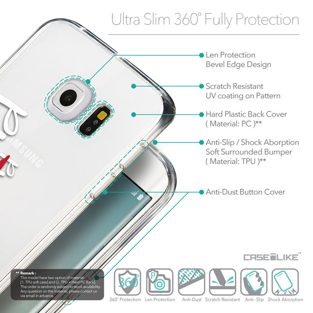 Details in English - CASEiLIKE Samsung Galaxy S6 Edge back cover Quote 2409