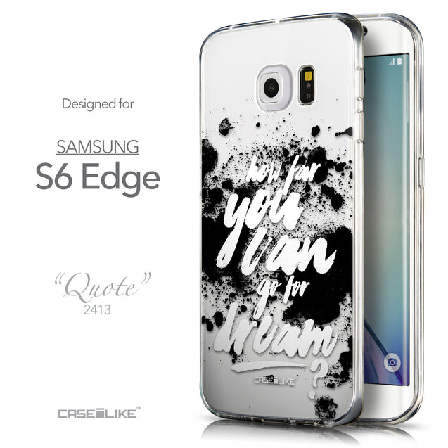 Front & Side View - CASEiLIKE Samsung Galaxy S6 Edge back cover Quote 2413