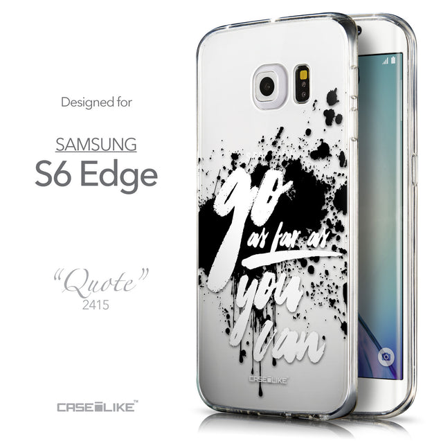 Front & Side View - CASEiLIKE Samsung Galaxy S6 Edge back cover Quote 2415