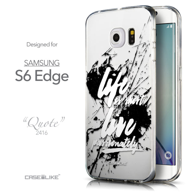 Front & Side View - CASEiLIKE Samsung Galaxy S6 Edge back cover Quote 2416