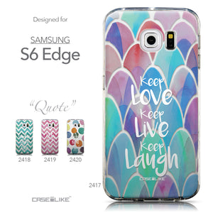 Collection - CASEiLIKE Samsung Galaxy S6 Edge back cover Quote 2417