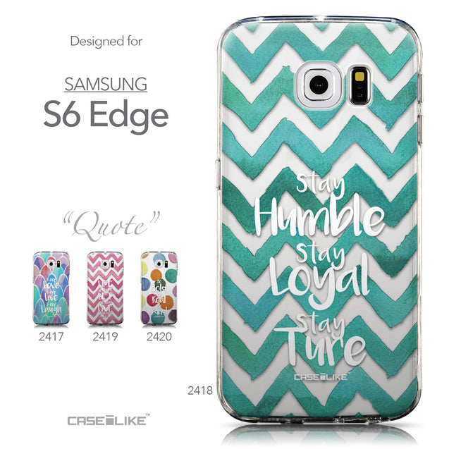 Collection - CASEiLIKE Samsung Galaxy S6 Edge back cover Quote 2418