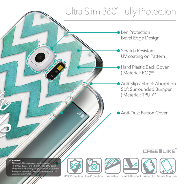 Details in English - CASEiLIKE Samsung Galaxy S6 Edge back cover Quote 2418