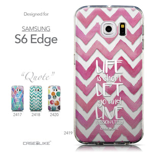 Collection - CASEiLIKE Samsung Galaxy S6 Edge back cover Quote 2419