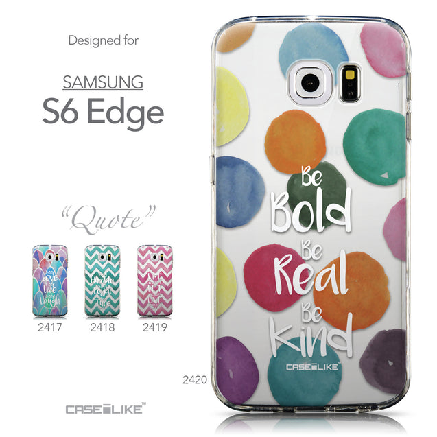 Collection - CASEiLIKE Samsung Galaxy S6 Edge back cover Quote 2420