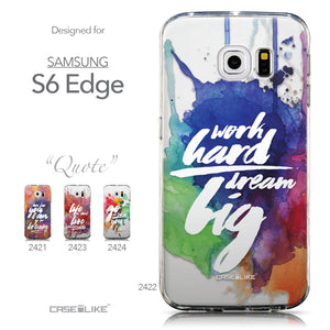 Collection - CASEiLIKE Samsung Galaxy S6 Edge back cover Quote 2422