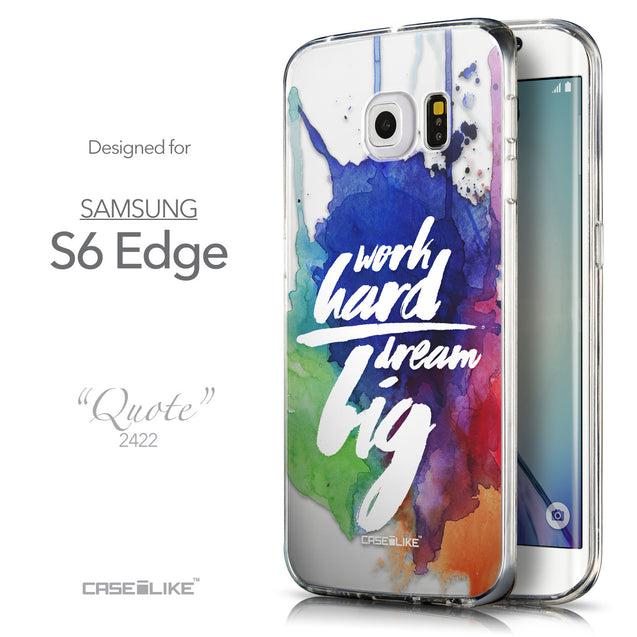 Front & Side View - CASEiLIKE Samsung Galaxy S6 Edge back cover Quote 2422