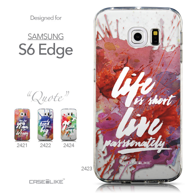 Collection - CASEiLIKE Samsung Galaxy S6 Edge back cover Quote 2423