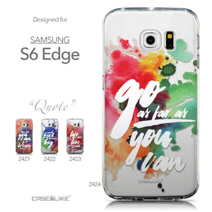 Collection - CASEiLIKE Samsung Galaxy S6 Edge back cover Quote 2424