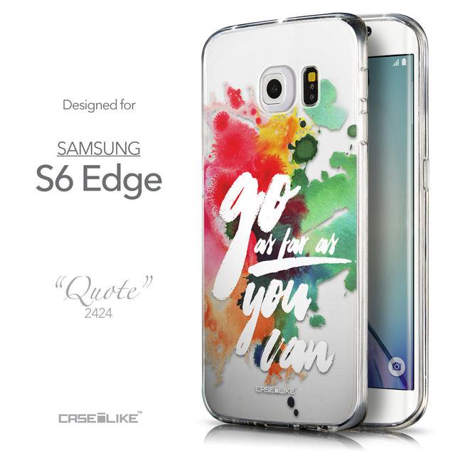 Front & Side View - CASEiLIKE Samsung Galaxy S6 Edge back cover Quote 2424