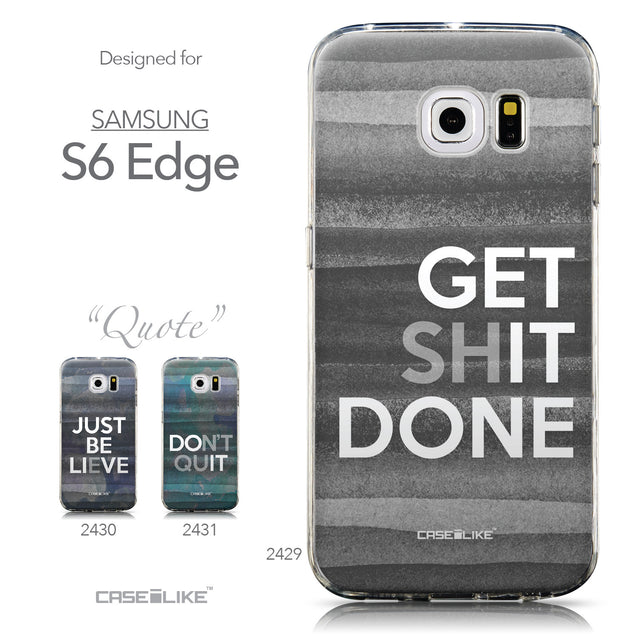 Collection - CASEiLIKE Samsung Galaxy S6 Edge back cover Quote 2429