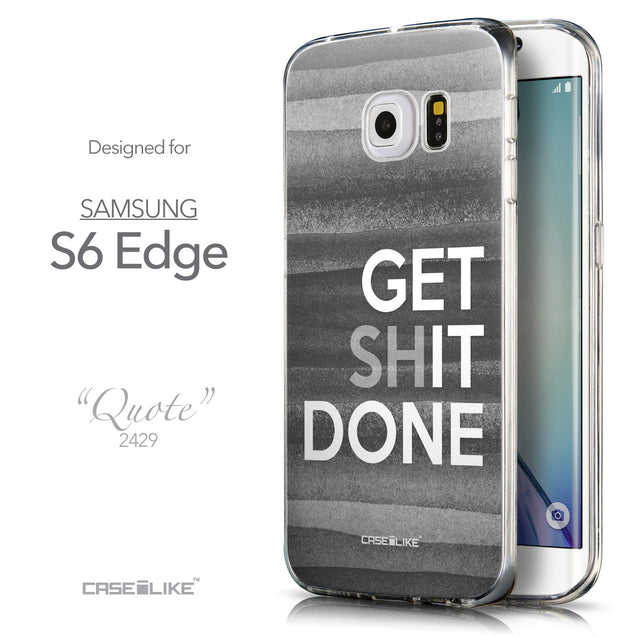 Front & Side View - CASEiLIKE Samsung Galaxy S6 Edge back cover Quote 2429