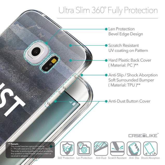 Details in English - CASEiLIKE Samsung Galaxy S6 Edge back cover Quote 2430