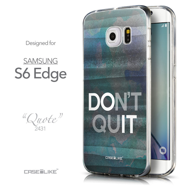 Front & Side View - CASEiLIKE Samsung Galaxy S6 Edge back cover Quote 2431