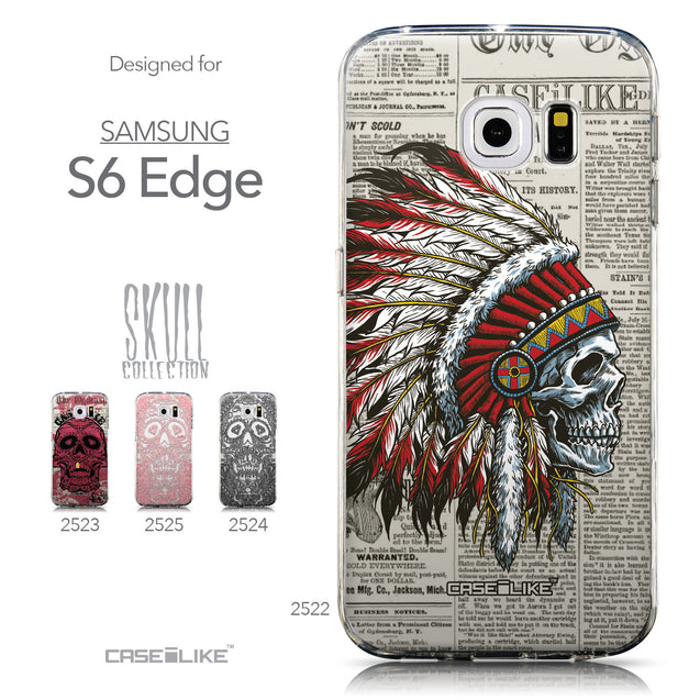 Collection - CASEiLIKE Samsung Galaxy S6 Edge back cover Art of Skull 2522