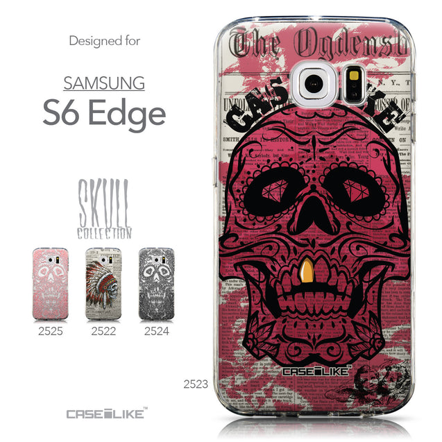 Collection - CASEiLIKE Samsung Galaxy S6 Edge back cover Art of Skull 2523
