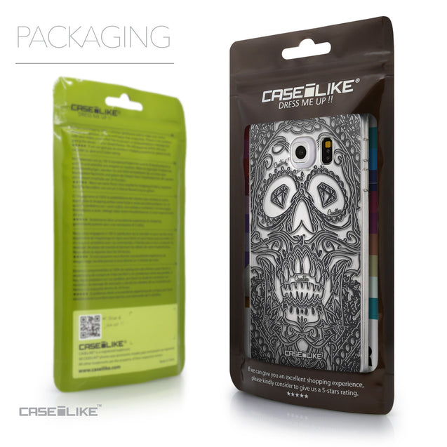 Packaging - CASEiLIKE Samsung Galaxy S6 Edge back cover Art of Skull 2524