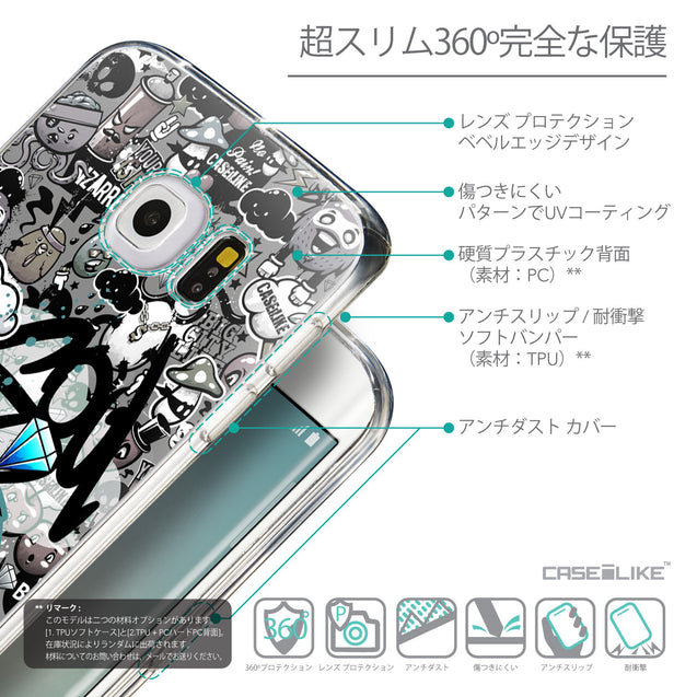 Details in Japanese - CASEiLIKE Samsung Galaxy S6 Edge back cover Graffiti 2706