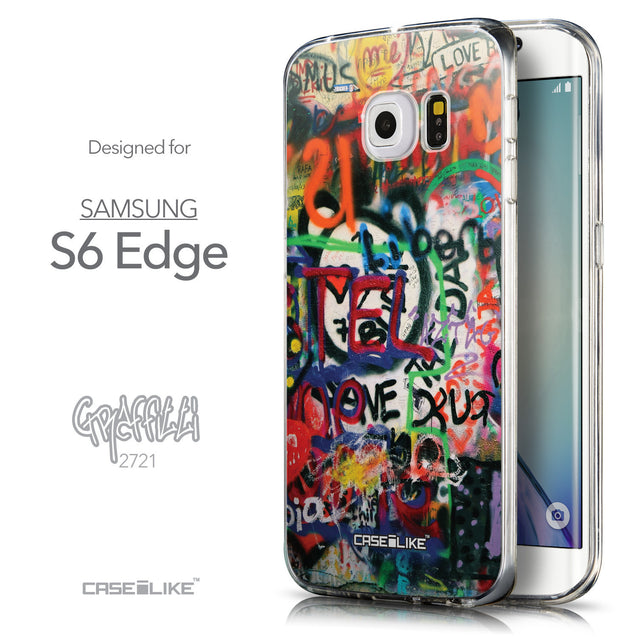 Front & Side View - CASEiLIKE Samsung Galaxy S6 Edge back cover Graffiti 2721