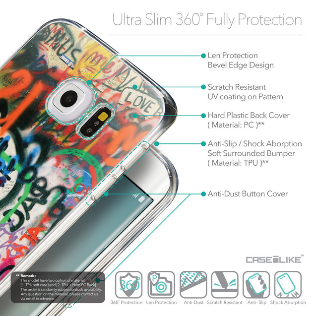 Details in English - CASEiLIKE Samsung Galaxy S6 Edge back cover Graffiti 2721