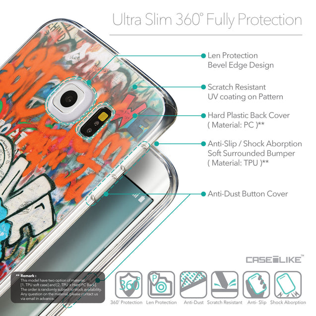 Details in English - CASEiLIKE Samsung Galaxy S6 Edge back cover Graffiti 2722