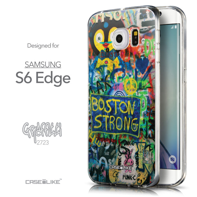 Front & Side View - CASEiLIKE Samsung Galaxy S6 Edge back cover Graffiti 2723