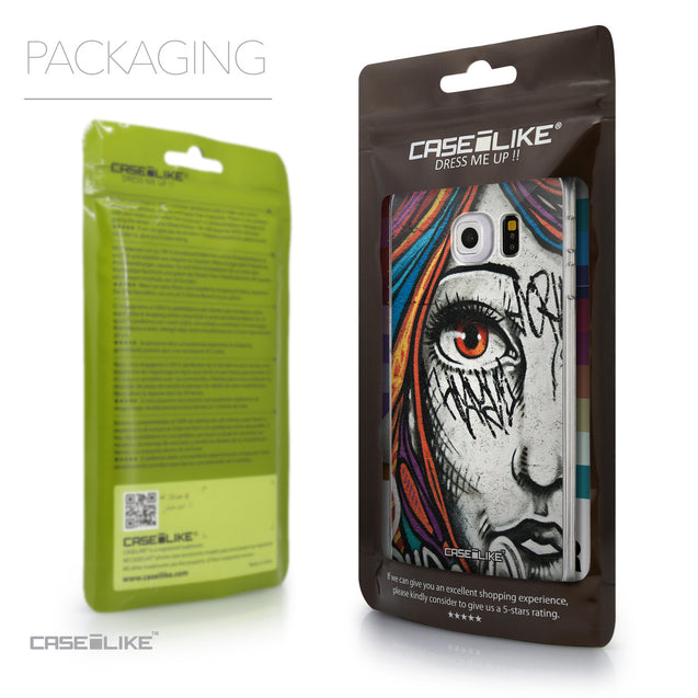 Packaging - CASEiLIKE Samsung Galaxy S6 Edge back cover Graffiti Girl 2724