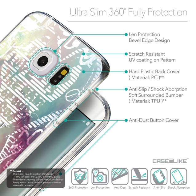 Details in English - CASEiLIKE Samsung Galaxy S6 Edge back cover Graffiti 2726