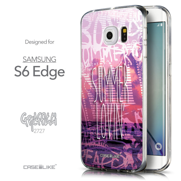 Front & Side View - CASEiLIKE Samsung Galaxy S6 Edge back cover Graffiti 2727