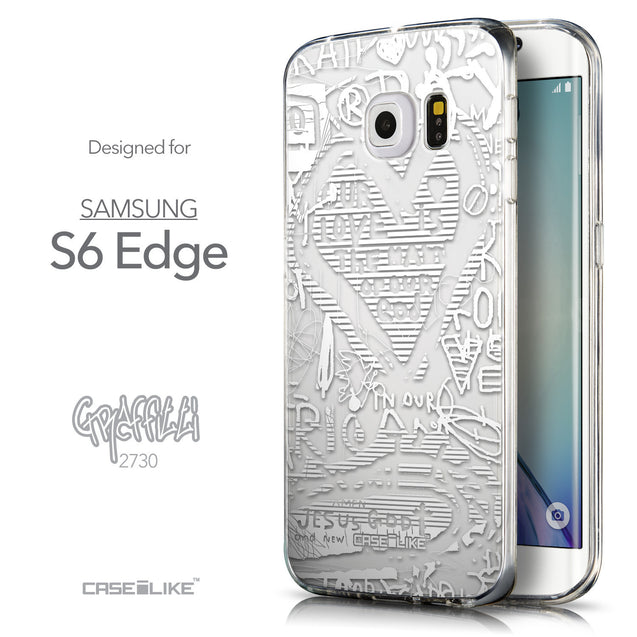 Front & Side View - CASEiLIKE Samsung Galaxy S6 Edge back cover Graffiti 2730