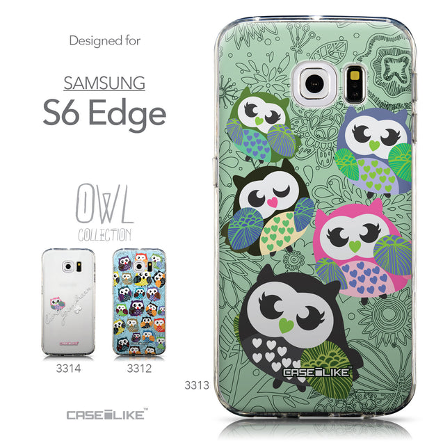 Collection - CASEiLIKE Samsung Galaxy S6 Edge back cover Owl Graphic Design 3313