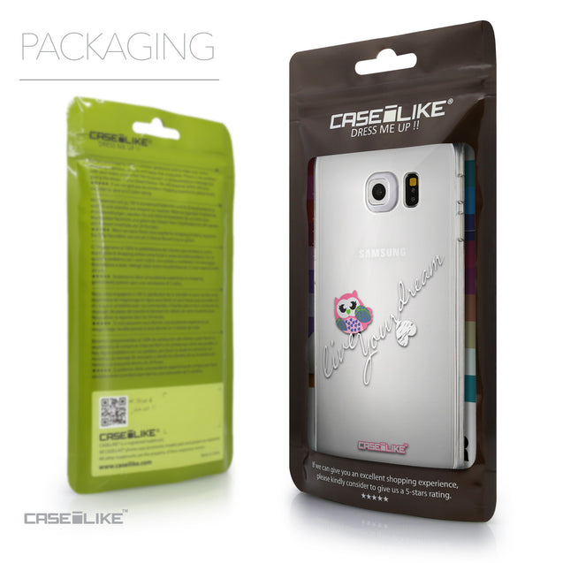 Packaging - CASEiLIKE Samsung Galaxy S6 Edge back cover Owl Graphic Design 3314