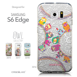 Collection - CASEiLIKE Samsung Galaxy S6 Edge back cover Owl Graphic Design 3316