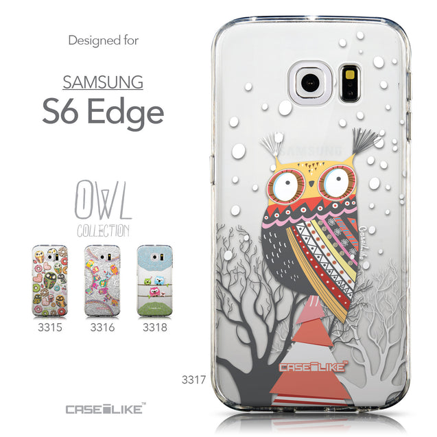 Collection - CASEiLIKE Samsung Galaxy S6 Edge back cover Owl Graphic Design 3317