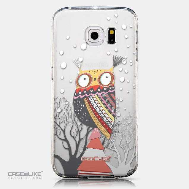CASEiLIKE Samsung Galaxy S6 Edge back cover Owl Graphic Design 3317
