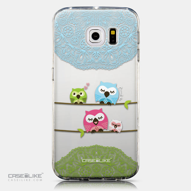 CASEiLIKE Samsung Galaxy S6 Edge back cover Owl Graphic Design 3318