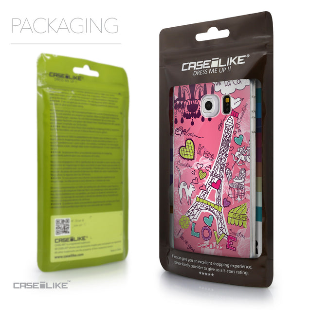 Packaging - CASEiLIKE Samsung Galaxy S6 Edge back cover Paris Holiday 3905