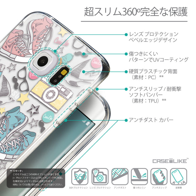 Details in Japanese - CASEiLIKE Samsung Galaxy S6 Edge back cover Paris Holiday 3906