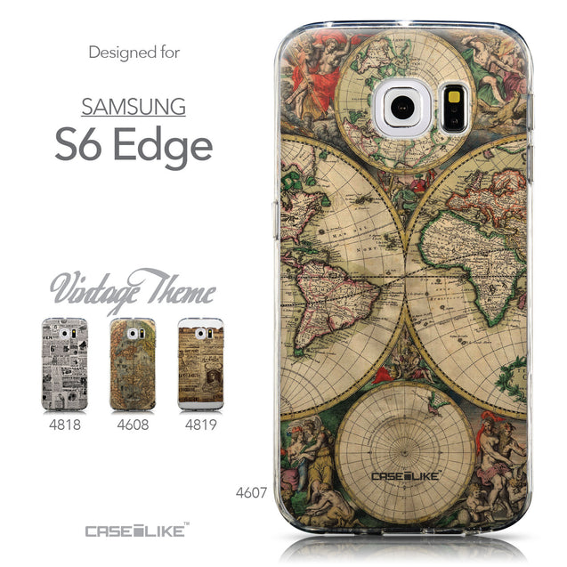 Collection - CASEiLIKE Samsung Galaxy S6 Edge back cover World Map Vintage 4607