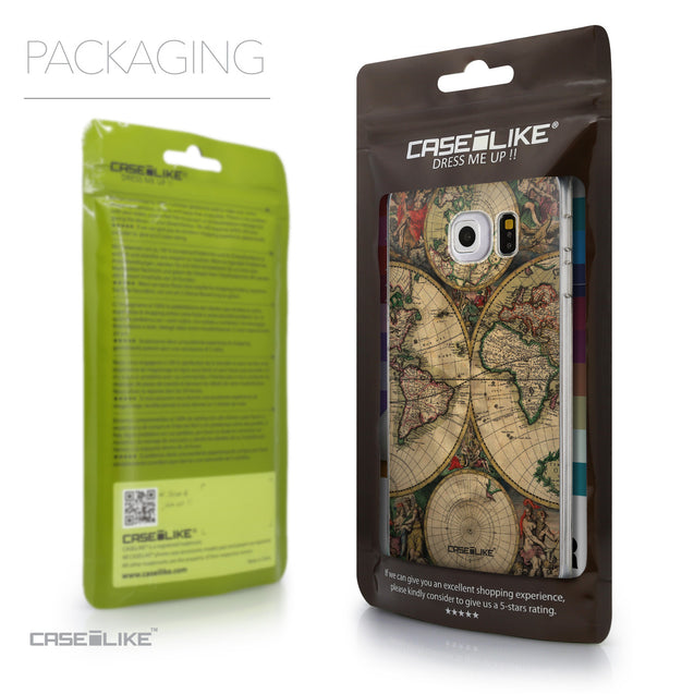 Packaging - CASEiLIKE Samsung Galaxy S6 Edge back cover World Map Vintage 4607