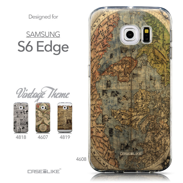 Collection - CASEiLIKE Samsung Galaxy S6 Edge back cover World Map Vintage 4608