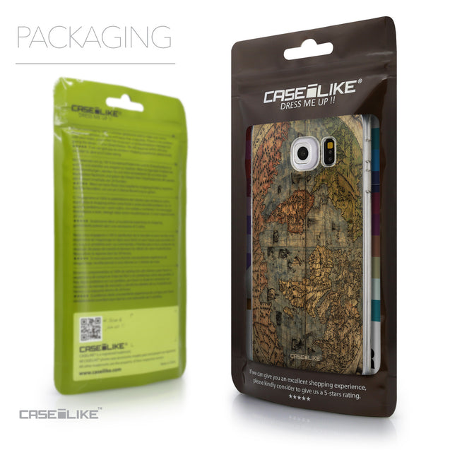 Packaging - CASEiLIKE Samsung Galaxy S6 Edge back cover World Map Vintage 4608