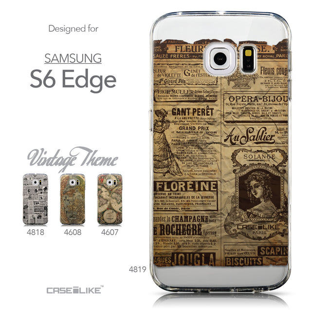 Collection - CASEiLIKE Samsung Galaxy S6 Edge back cover Vintage Newspaper Advertising 4819