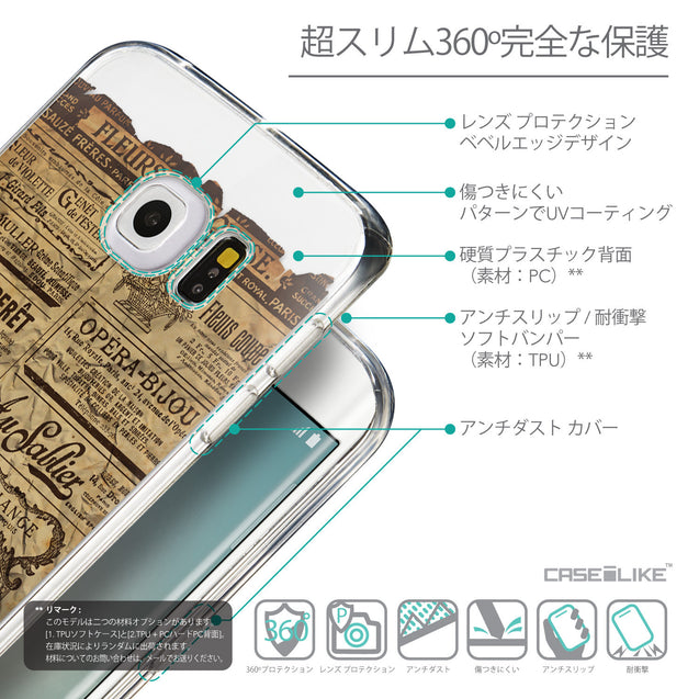 Details in Japanese - CASEiLIKE Samsung Galaxy S6 Edge back cover Vintage Newspaper Advertising 4819
