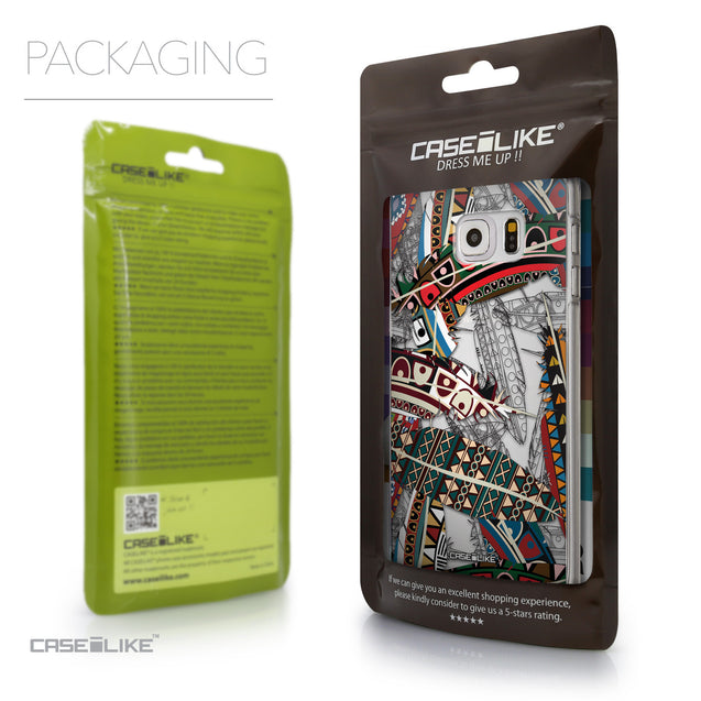 Packaging - CASEiLIKE Samsung Galaxy S6 Edge Plus back cover Indian Tribal Theme Pattern 2055